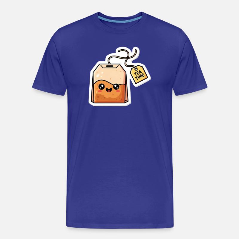 Kawaii Teebeutel Tea Time - Männer Premium Bio T-Shirt - Königsblau
