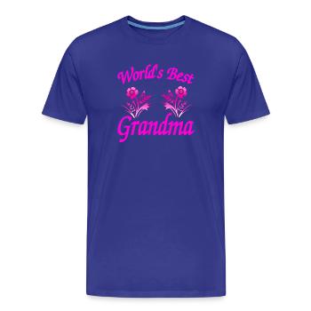 Grand-mère - T-shirt bio Premium Homme - bleu roi - Devant - Damien (186cm)