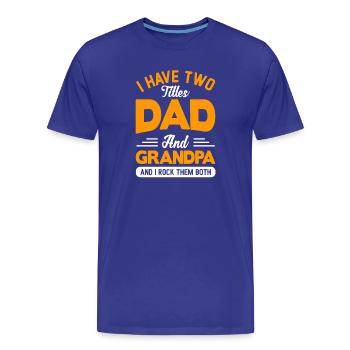 Bester Papa Der Welt Geschenke Weihnachten - Männer Premium Bio T-Shirt - Königsblau - Vorne - Damien (186cm)
