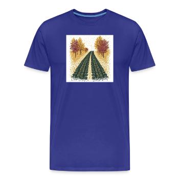 Polka Dot Tire Tracks - Männer Premium Bio T-Shirt - Königsblau - Vorne - Damien (186cm)