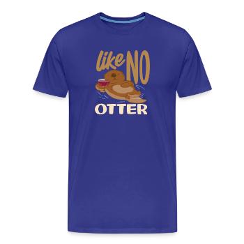 Seeotter Cartoon Wie Kein Wortspiel - Männer Premium Bio T-Shirt - Königsblau - Vorne - Damien (186cm)