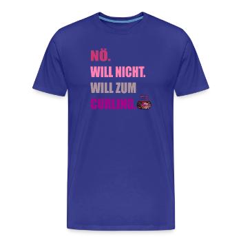 WINTERSPORT CURLING Eisstockschießen - Männer Premium Bio T-Shirt - Königsblau - Vorne - Damien (186cm)
