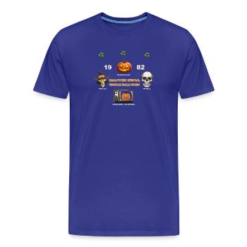 T-shirt vintage Halloween Mashup - T-shirt bio Premium Homme - bleu roi - Devant - Damien (186cm)