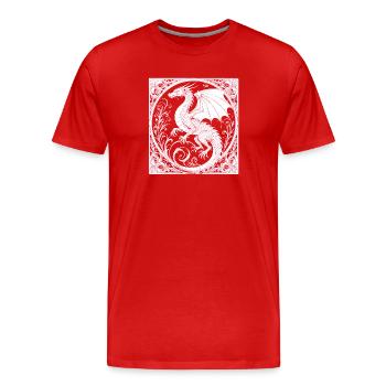Dachen magie - Männer Premium Bio T-Shirt - Rot - Vorne - Damien (186cm)