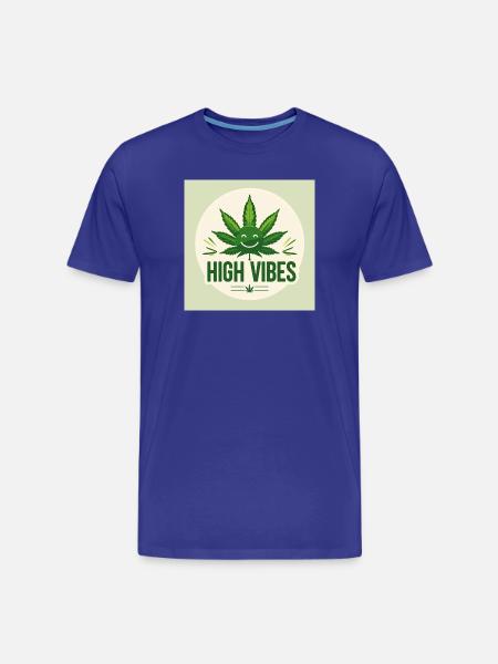 High Vibes Green Joy - Men's Premium Organic T-Shirt - royal blue