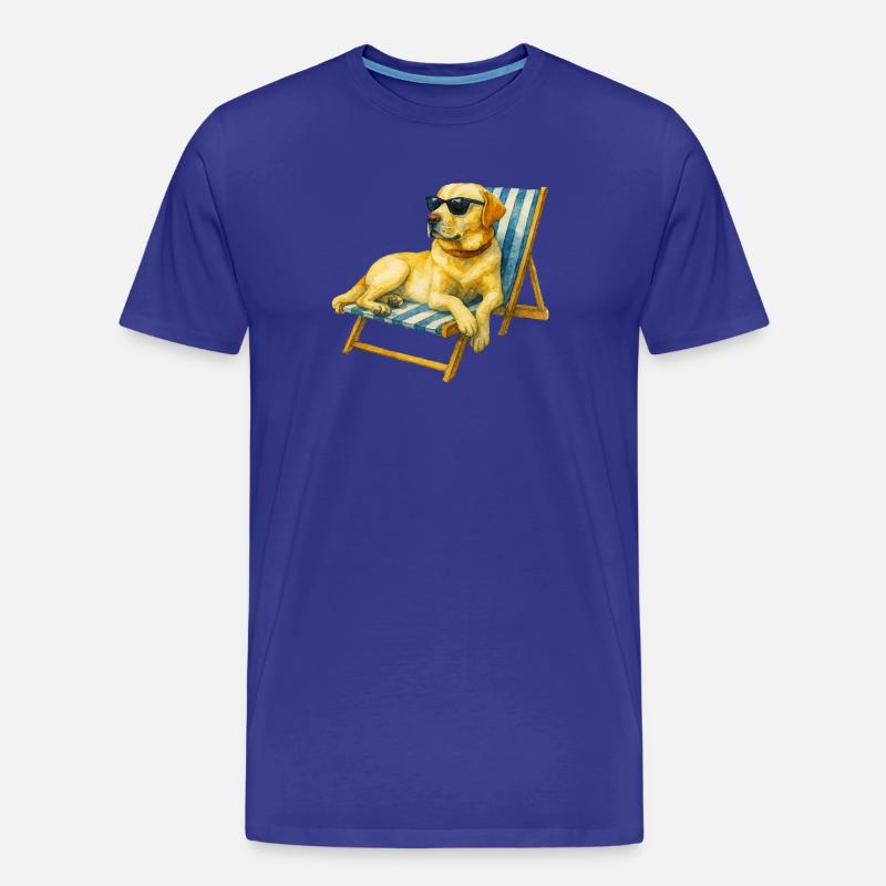 Labrador Hund Sommer Chill Geschenkidee - Männer Premium Bio T-Shirt - Königsblau