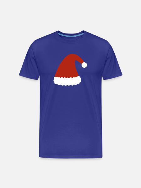 Rote Nikolausmütze mit Fellbesatz - Männer Premium Bio T-Shirt - Königsblau