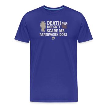 Cadavre Science Humour noir Mort Positif - T-shirt bio Premium Homme - bleu roi - Devant - Damien (186cm)