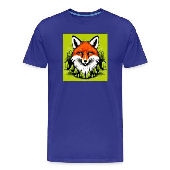 fox - Men's Premium Organic T-Shirt - royal blue - Front - Damien (186cm)