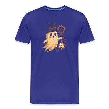 Steampunk Ghost Clockwork - Men's Premium Organic T-Shirt - royal blue - Front - Damien (186cm)