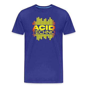 Acid Techno Pulse - T-shirt bio Premium Homme - bleu roi - Devant - Damien (186cm)