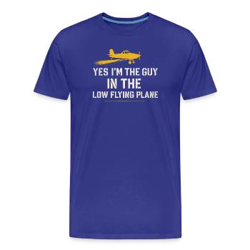 Rural Aviation Agriculture Pilot Gift - Men's Premium Organic T-Shirt - royal blue - Front - Damien (186cm)