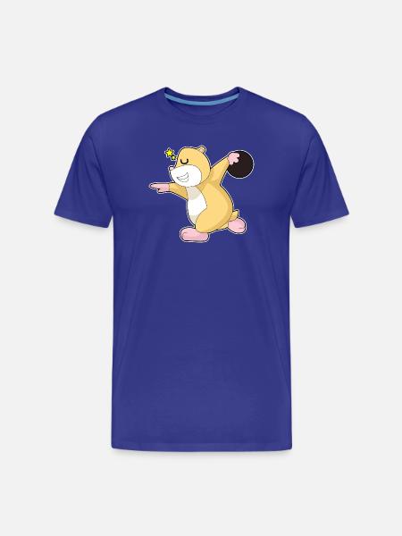 Hamster Bowling Bowlingkugel - Männer Premium Bio T-Shirt - Königsblau