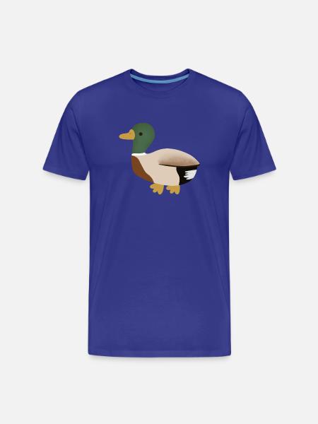 Mallard Duck Minimal Illustration - Men's Premium Organic T-Shirt - royal blue