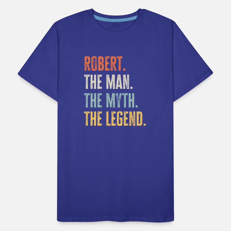 Robert Man Myth Legend Retro Design Geschenk Name Männer Premium Bio T-Shirt