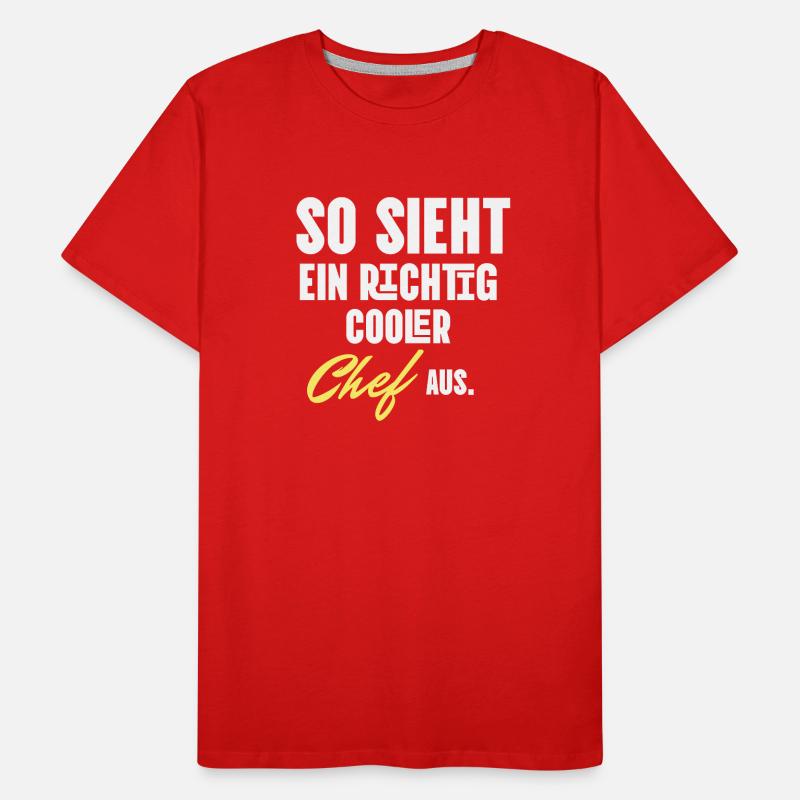 So sieht ein echt cooler Chef aus Männer Premium Bio T-Shirt