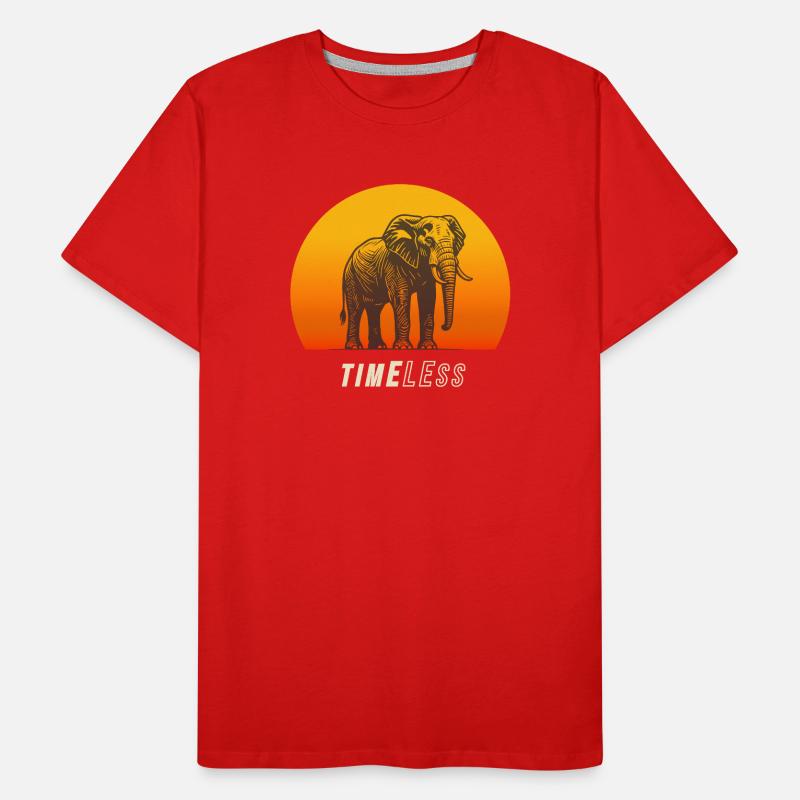 Timeless Elephant – Strength and Tranquility in the Sunset Men's Premium Organic T-Shirt