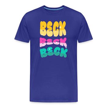 Beck  - Männer Premium Bio T-Shirt - Königsblau - Vorne - Damien (186cm)