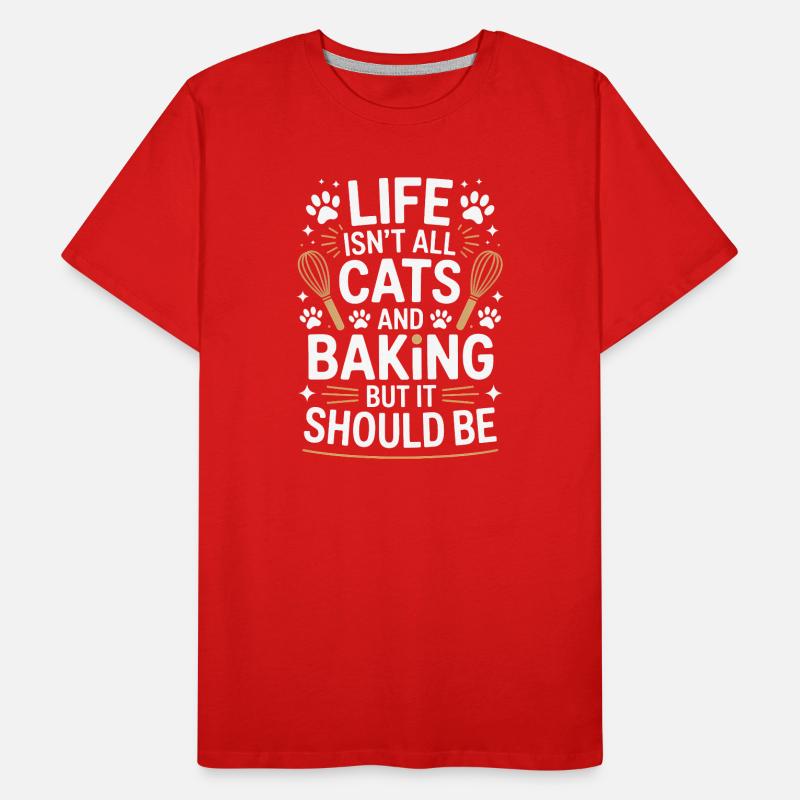 Baking Saying Cats Funny Baking Gift Men's Premium Organic T-Shirt