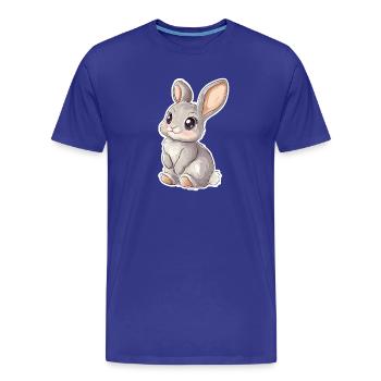 Hase - Männer Premium Bio T-Shirt - Königsblau - Vorne - Damien (186cm)