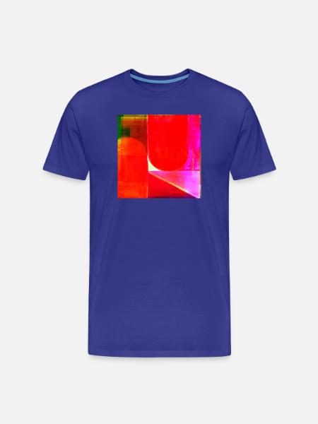 Neon Farbblock Geometrie - Männer Premium Bio T-Shirt - Königsblau