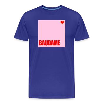 CLIENT BAUDAME HAUSBAU HERZ - Men's Premium Organic T-Shirt - royal blue - Front - Damien (186cm)