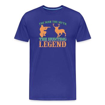 Légende de la chasse - T-shirt bio Premium Homme - bleu roi - Devant - Damien (186cm)