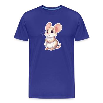 Maus - Männer Premium Bio T-Shirt - Königsblau - Vorne - Damien (186cm)
