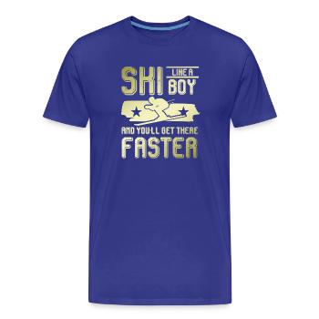 ski junge - Männer Premium Bio T-Shirt - Königsblau - Vorne - Damien (186cm)