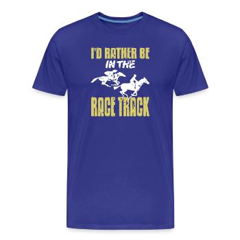 Wishing for Trackside Thrills and Racing Horses - Männer Premium Bio T-Shirt - Königsblau - Vorne - Damien (186cm)