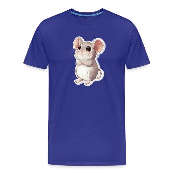 Maus - Männer Premium Bio T-Shirt - Königsblau - Vorne - Damien (186cm)