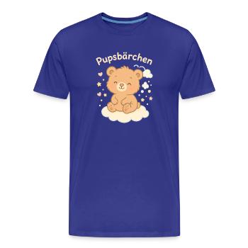 Pupsbärchen auf Wolke - Männer Premium Bio T-Shirt - Königsblau - Vorne - Damien (186cm)
