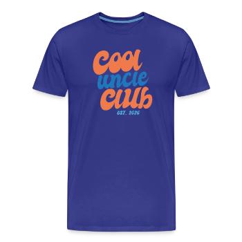 Cooler Onkel Club seit 2026 - Geschenkidee - Männer Premium Bio T-Shirt - Königsblau - Vorne - Damien (186cm)