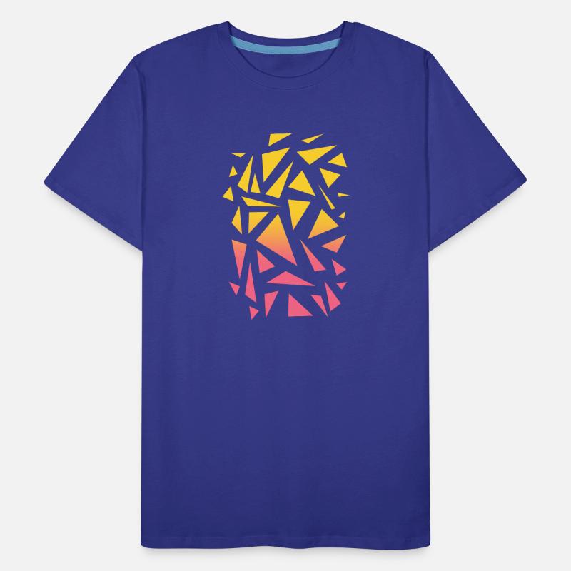 Triangle Pattern - Yellow Red Men's Premium Organic T-Shirt