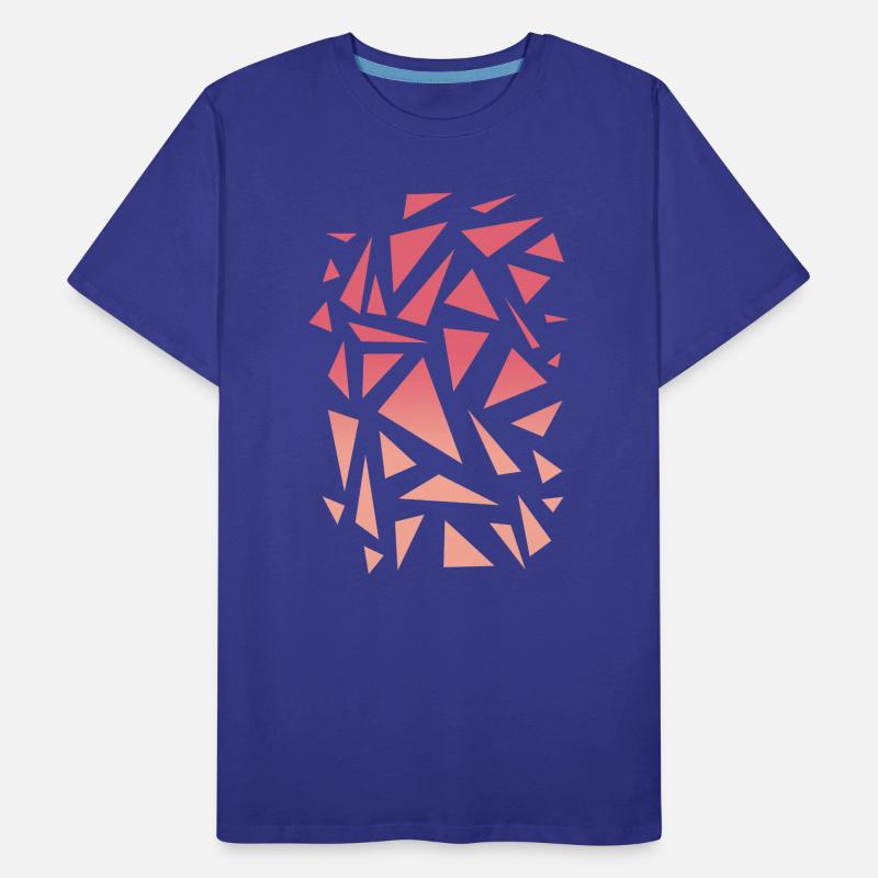 Dreieck Muster - rosa gradient Männer Premium Bio T-Shirt