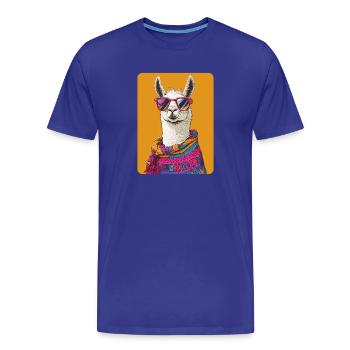 lama - T-shirt bio Premium Homme - bleu roi - Devant - Damien (186cm)
