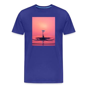 Éclaboussure abstraite liquide - T-shirt bio Premium Homme - bleu roi - Devant - Damien (186cm)