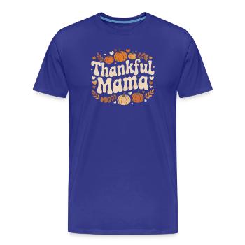 Thankful Mama Herbst Kürbisse Herzen Liebe - Männer Premium Bio T-Shirt - Königsblau - Vorne - Damien (186cm)