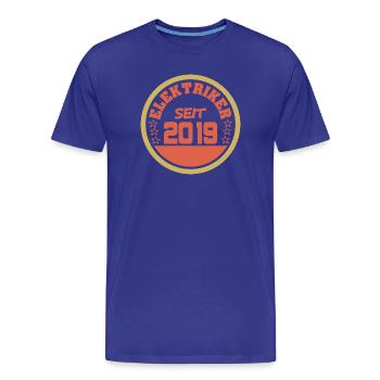 Elektriker 2019 - Männer Premium Bio T-Shirt - Königsblau - Vorne - Damien (186cm)