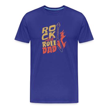 Rock 'n Roll Dad Music Guitar Rock Band - Männer Premium Bio T-Shirt - Königsblau - Vorne - Damien (186cm)