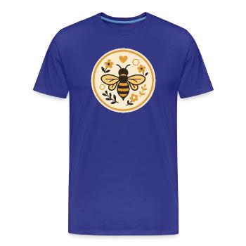 Save the Bees - Natur Bienenmotiv - Männer Premium Bio T-Shirt - Königsblau - Vorne - Damien (186cm)