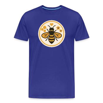 Save the Bees - Natur Bienenmotiv - Männer Premium Bio T-Shirt - Königsblau - Vorne - Damien (186cm)