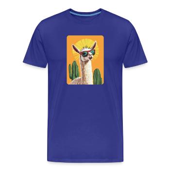 lama - T-shirt bio Premium Homme - bleu roi - Devant - Damien (186cm)