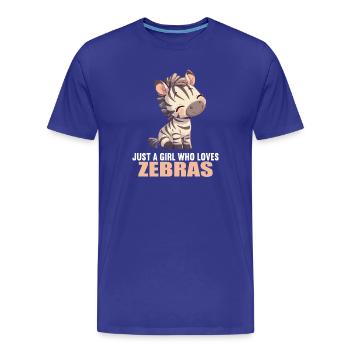 Zebras Zebra - Men's Premium Organic T-Shirt - royal blue - Front - Damien (186cm)