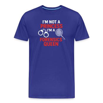 Funny Forensics Science Criminology Student - Men's Premium Organic T-Shirt - royal blue - Front - Damien (186cm)
