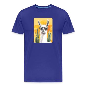 lama - T-shirt bio Premium Homme - bleu roi - Devant - Damien (186cm)