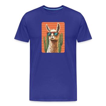 lama - T-shirt bio Premium Homme - bleu roi - Devant - Damien (186cm)