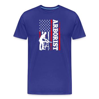 Lustiges Holzarbeiter Waldarbeiter Geschenk - Männer Premium Bio T-Shirt - Königsblau - Vorne - Damien (186cm)