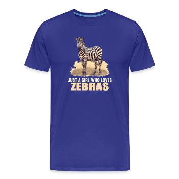 Zebras Zebra - Men's Premium Organic T-Shirt - royal blue - Front - Damien (186cm)