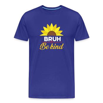 Be Kind Brew Tournesol - T-shirt bio Premium Homme - bleu roi - Devant - Damien (186cm)